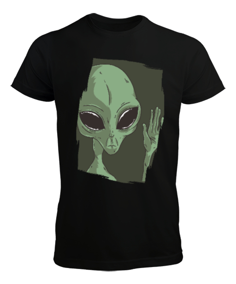 Tisho - Alien Uzaylı Siyah Erkek Tişört