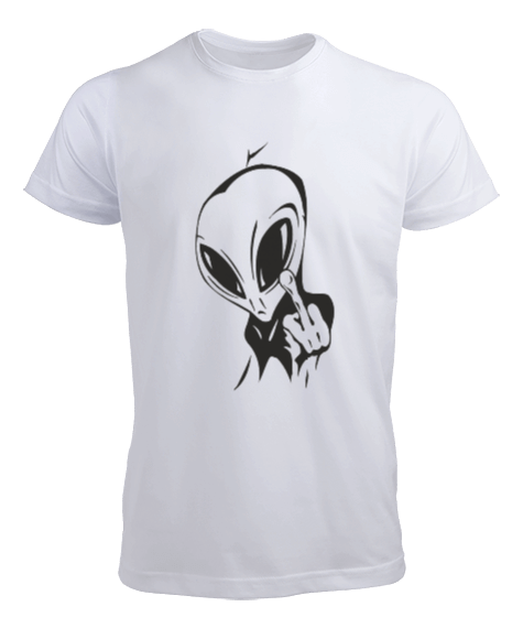 Tisho - Alien Uzaylı Tasarım Baskılı Erkek Tişört