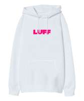 All Eyes On Us B Beyaz Oversize Unisex Kapüşonlu Sweatshirt - Tisho