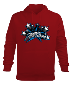 Tisho - ALL STARS tasarımlı Erkek Kapüşonlu Hoodie Sweatshirt