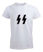 ALMAN SEÇKİN SAVAŞ BİRLİĞİ KOMANDO KURU KAFA SKULL Beyaz Erkek Tişört - Tisho