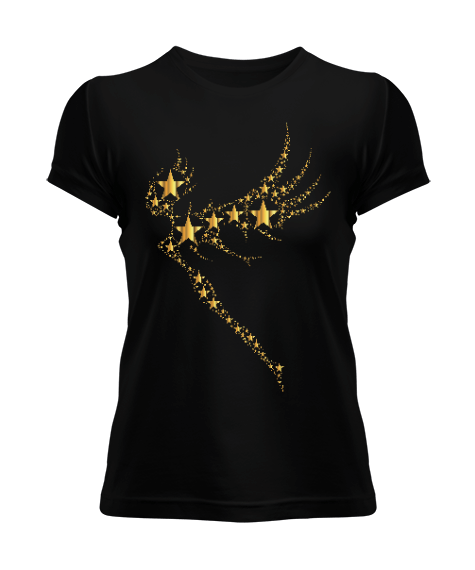 Tisho - Altın Sarısı Yıldız Peri Kadın Kadın Tişört