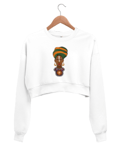Amazing Afrika Kadın Crop Sweatshirt - Thumbnail