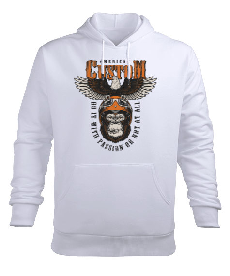 Tisho - american custom tasarımlı Erkek Kapüşonlu Hoodie Sweatshirt