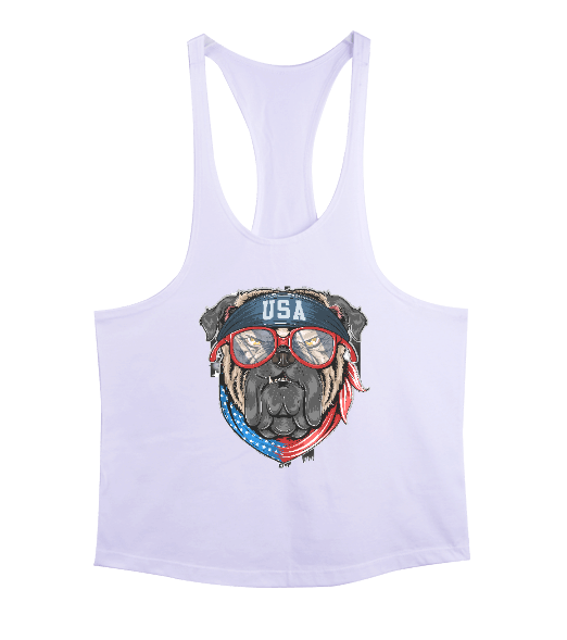 Tisho - Amerikan Bulldog Amerikan rüyası fitness Erkek Tank Top Atlet