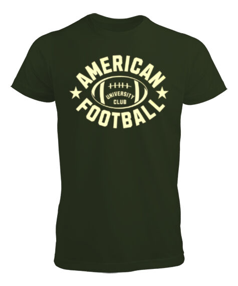 Tisho - Amerikan futbolu Haki Yeşili Erkek Tişört