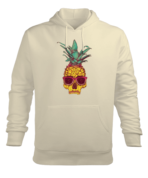 Tisho - Ananas desenli Sweatshirt Erkek Kapüşonlu Hoodie Sweatshirt