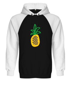 Tisho - Ananas Tasarımlı Orjinal Reglan Hoodie Unisex Sweatshirt