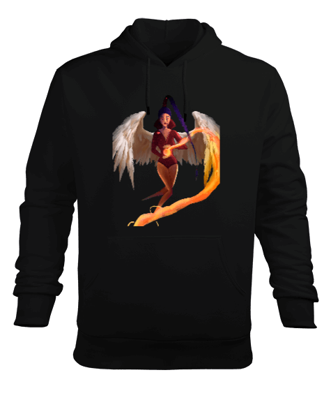 Tisho - Angel Erkek Kapüşonlu Hoodie Sweatshirt