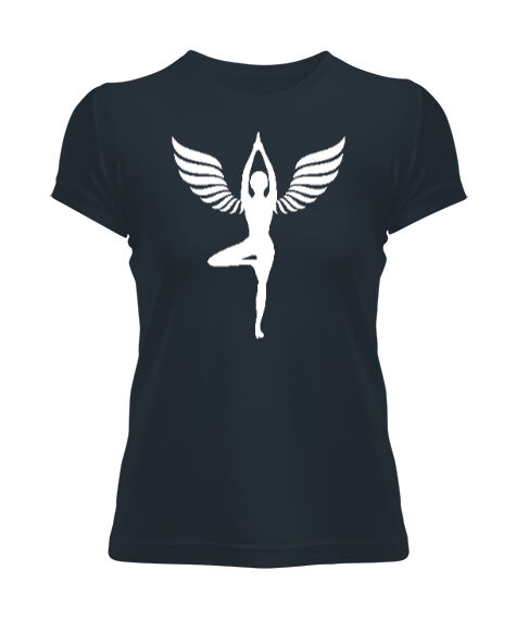 Tisho - Angel Yoga Meditasyon Füme Kadın Tişört