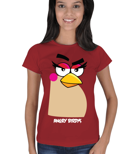 Tisho - Angry Birdys Red Kadın Tişört