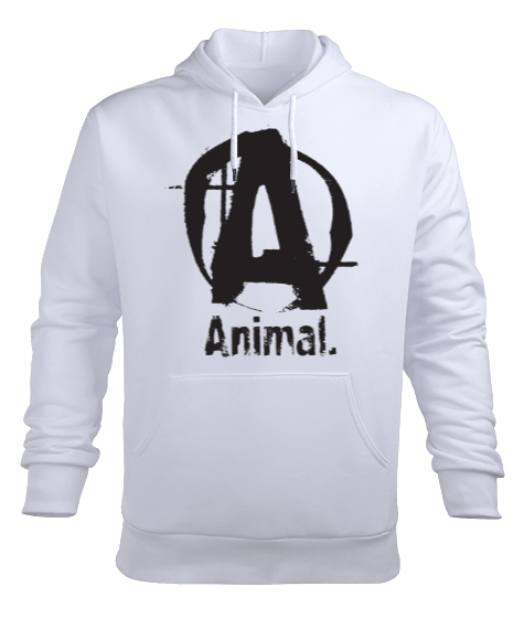 Tisho - Animal Baskılı Erkek Kapüşonlu Hoodie Sweatshirt