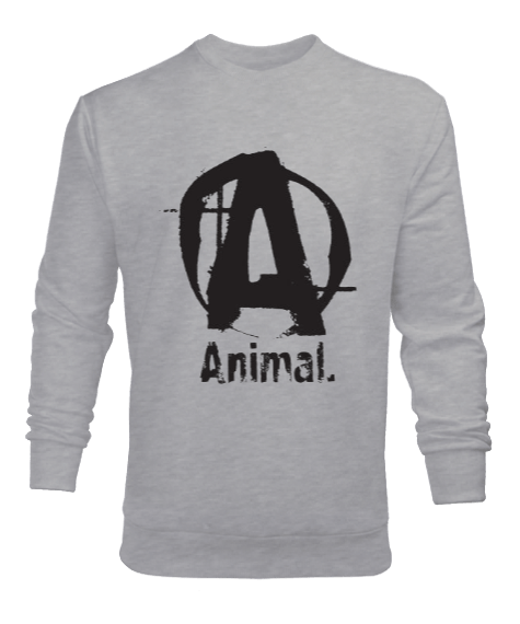 Animal Baskılı Erkek Sweatshirt