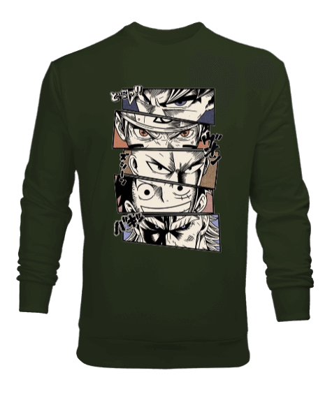 Tisho - Anime Fan Tasarım Baskılı Erkek Sweatshirt