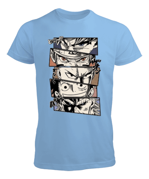 Tisho - Anime Fan Tasarım Baskılı Erkek Tişört