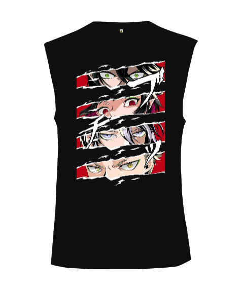 Tisho - Anime Tasarım Baskılı Kesik Kol Unisex Tişört