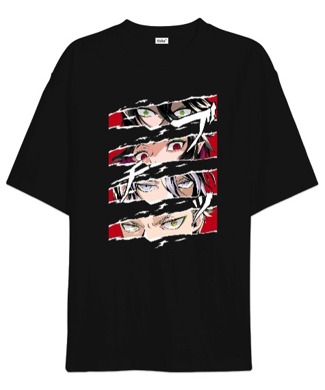 Tisho - Anime Tasarım Baskılı Oversize Unisex Tişört