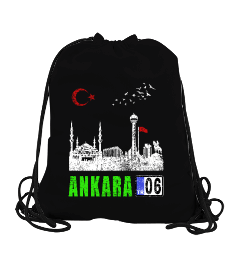 Tisho - ankara, ankara şehir ,Türkiye,Türkiye bayrağı. Büzgülü Spor Çanta