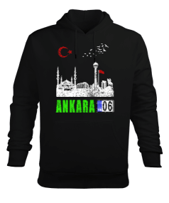 Tisho - ankara, ankara şehir ,Türkiye,Türkiye bayrağı. Erkek Kapüşonlu Hoodie Sweatshirt