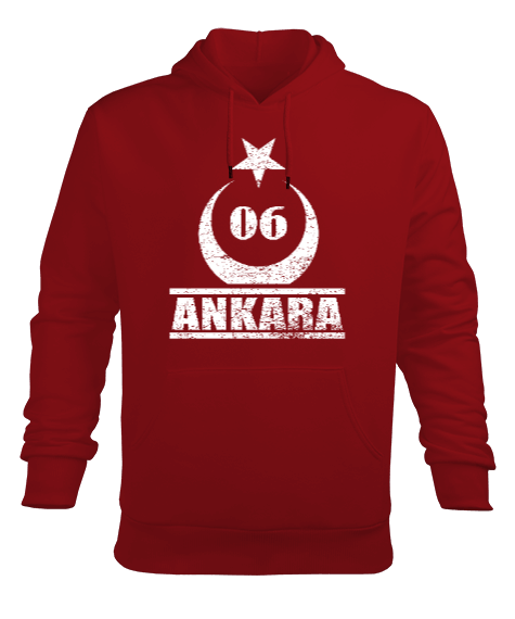 ankara, ankara şehir ,Türkiye,Türkiye bayrağı. Erkek Kapüşonlu Hoodie Sweatshirt - Tisho