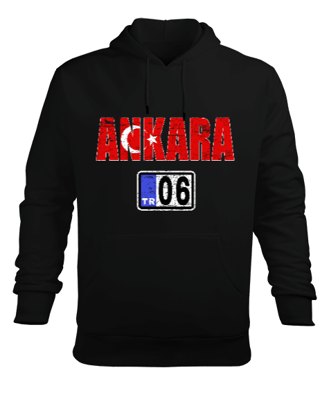 Tisho - ankara, ankara şehir ,Türkiye,Türkiye bayrağı. Erkek Kapüşonlu Hoodie Sweatshirt