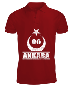 ankara, ankara şehir ,Türkiye,Türkiye bayrağı. Erkek Kısa Kol Polo Yaka - Tisho