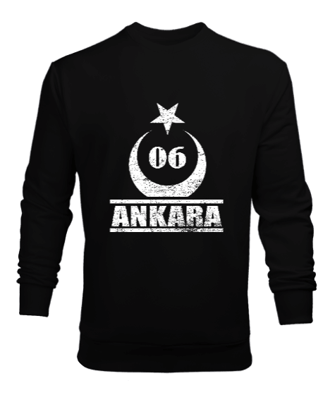 Tisho - ankara, ankara şehir ,Türkiye,Türkiye bayrağı. Erkek Sweatshirt