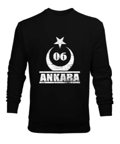 ankara, ankara şehir ,Türkiye,Türkiye bayrağı. Erkek Sweatshirt - Tisho