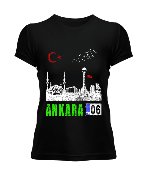 Tisho - ankara, ankara şehir ,Türkiye,Türkiye bayrağı. Kadın Tişört