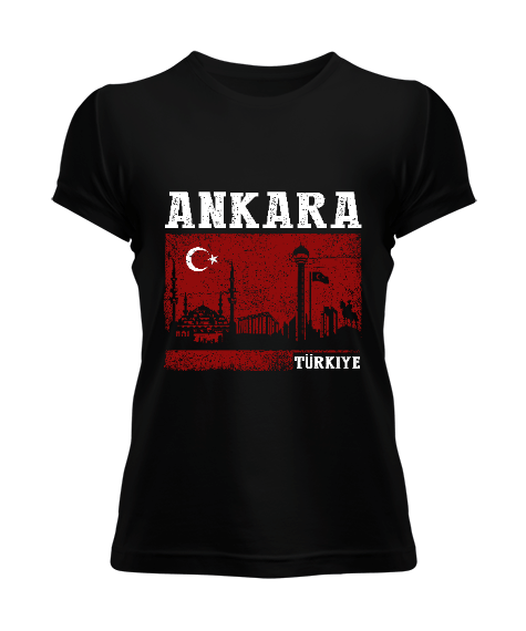 ankara, ankara şehir ,Türkiye,Türkiye bayrağı. Kadın Tişört - Tisho