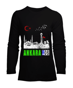 ankara, ankara şehir ,Türkiye,Türkiye bayrağı. Kadın Uzun Kol Tişört - Tisho
