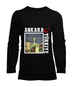 ankara, ankara şehir ,Türkiye,Türkiye bayrağı. Kadın Uzun Kol Tişört - Tisho