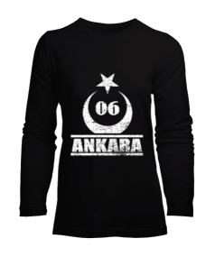 ankara, ankara şehir ,Türkiye,Türkiye bayrağı. Kadın Uzun Kol Tişört - Tisho