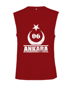 ankara, ankara şehir ,Türkiye,Türkiye bayrağı. Kesik Kol Unisex Tişört - Tisho