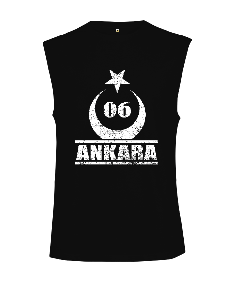 ankara, ankara şehir ,Türkiye,Türkiye bayrağı. Kesik Kol Unisex Tişört - Tisho
