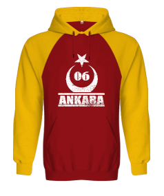 ankara, ankara şehir ,Türkiye,Türkiye bayrağı. Orjinal Reglan Hoodie Unisex Sweatshirt - Tisho