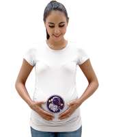 Anne Karnında Bebeğin dünyası Beyaz Kadın Hamile Tişört - Tisho