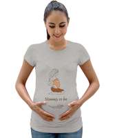 Anne Olmak Gri Kadın Hamile Tişört - Tisho