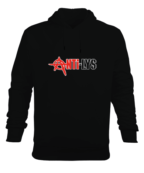 Tisho - Anti-Lys Siyah Tişört Erkek Kapüşonlu Hoodie Sweatshirt