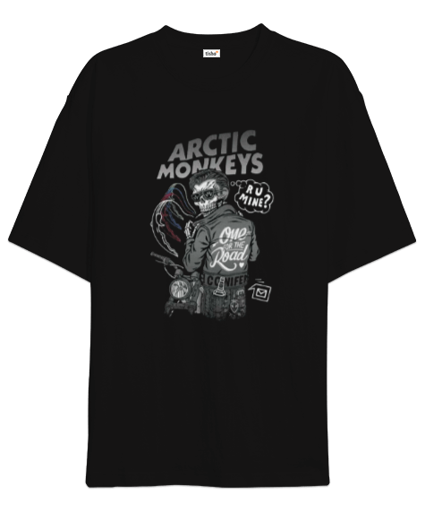 Tisho - Arctic Monkeys Rock Tasarım Baskılı Oversize Unisex Tişört