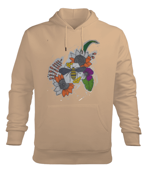 Tisho - Arı Erkek Kapüşonlu Hoodie Sweatshirt