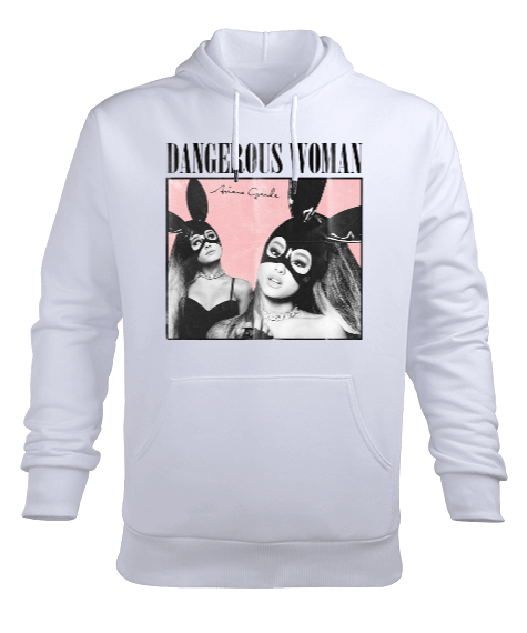 Tisho - Ariana Grande Dangerous Woman Baskılı Erkek Kapüşonlu Hoodie Sweatshirt