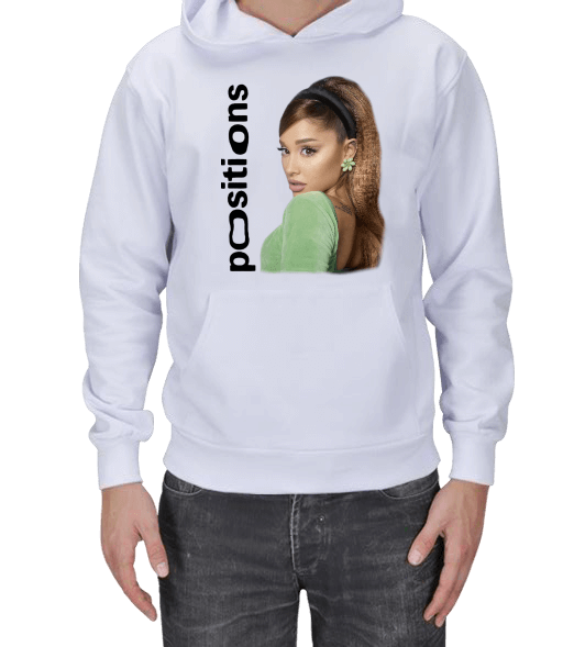 Tisho - Ariana Grande Positions Merch Erkek Kapşonlu