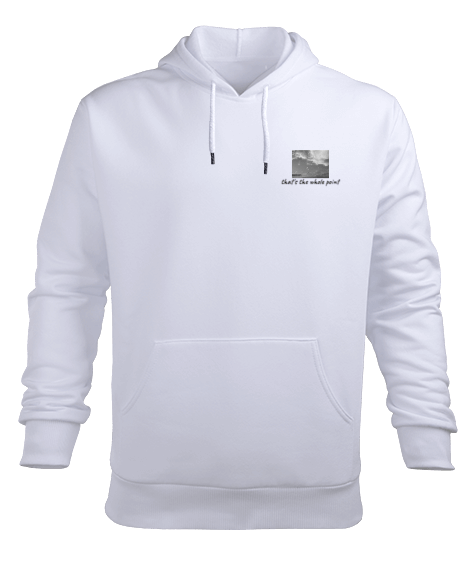 Tisho - ARKASI GÖKYÜZÜ BASKILI HOODİE Erkek Kapüşonlu Hoodie Sweatshirt