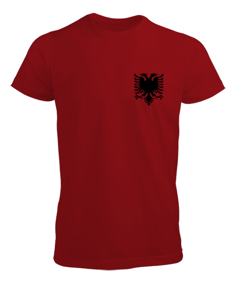 Tisho - Arnavutluk,albania,Arnavutluk Bayrağı,Arnavutluk logosu,albania flag. Kırmızı Erkek Tişört