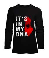 Arnavutluk,albania,Arnavutluk Bayrağı,Arnavutluk logosu,albania flag. Siyah Kadın Uzun Kol Tişört - Tisho