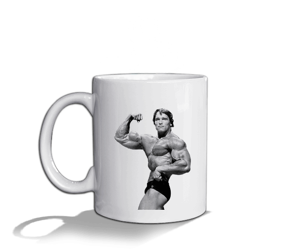Tisho - Arnold Schwarzenegger Detaylı Beyaz Kupa Bardak