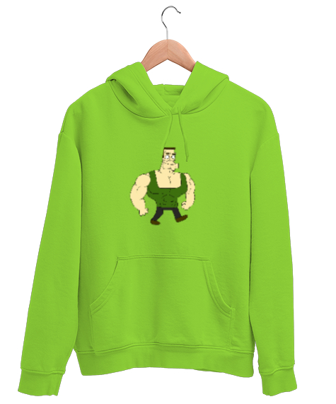 Tisho - arnold schwarzenegger Fıstık Yeşili Unisex Kapşonlu Sweatshirt