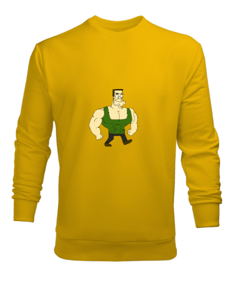 Tisho - arnold schwarzenegger sarı Sarı Erkek Sweatshirt