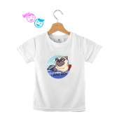 Artist sevimli köpek baskılı Beyaz Çocuk Unisex - Tisho